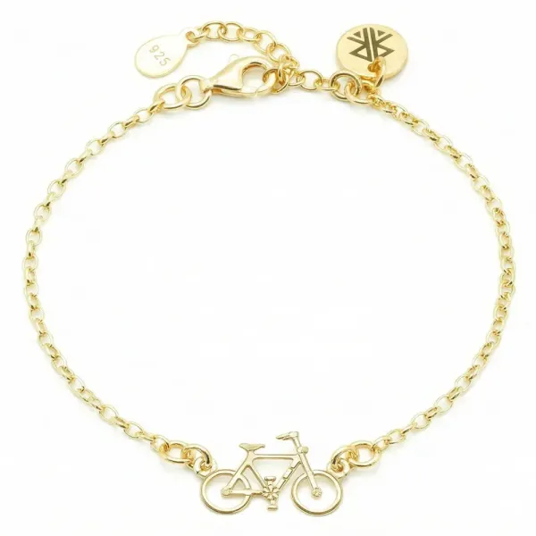 Sterling Silberarmband mit Fahrradanhänger